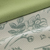 Cortina Personalizada Brielle Verde-Sálvia com Patchwork e Blackout Preto